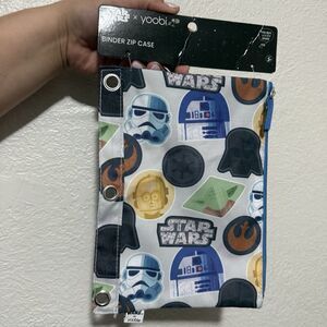 Yoobi Disney Star Wars Zipper Binder Pencil Case School Accessories Vader Yoda